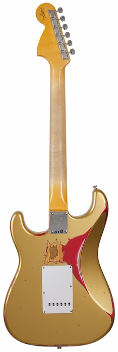 Fender Custom Shop 69 Stratocaster Heavy Relic Aztec Gold over Paisley - Elektromos gitár