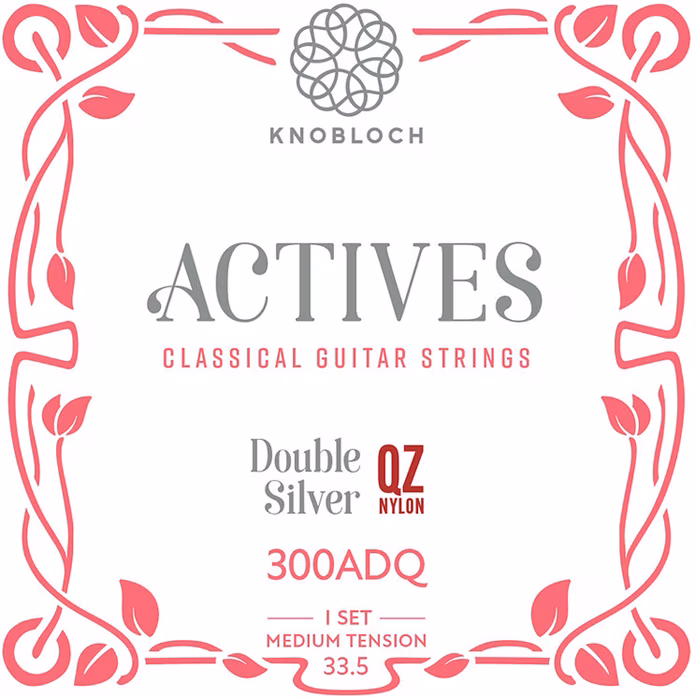 Knobloch ACTIVES Double Silver QZ Nylon Medium Tension 33.5 - Nylon húrok klasszikus gitárra