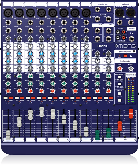 Midas DM12 - Analóg keverő pultok