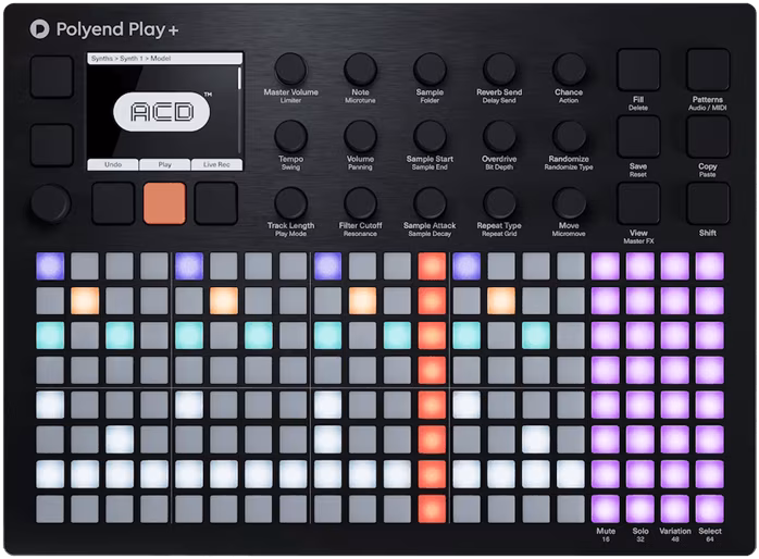 Polyend Play+ - MIDI kontroller, groove szoftver