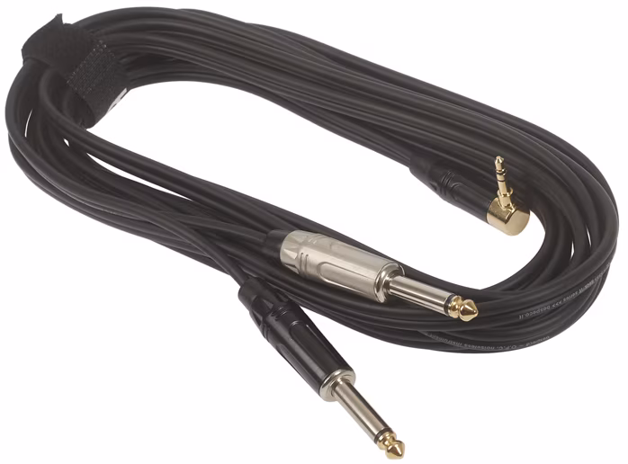Bespeco ROCKIT Interlink Cable Jack 3,5 TRS M 90° - 2x Jack TS 5 m - Összekötő kábel