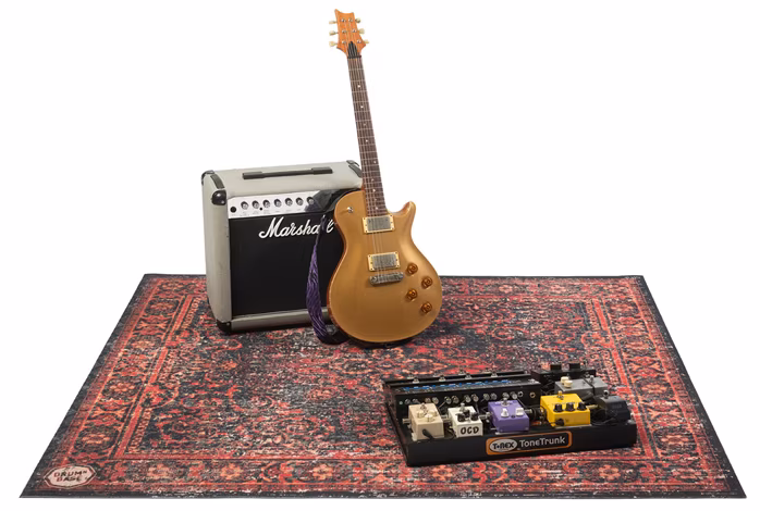 DRUMnBASE Vintage Persian Club Series Black Red - Dobszett szőnyeg