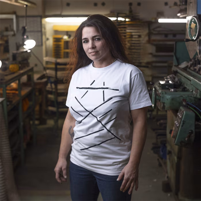 Furch White T-shirt print bracing XL - Póló