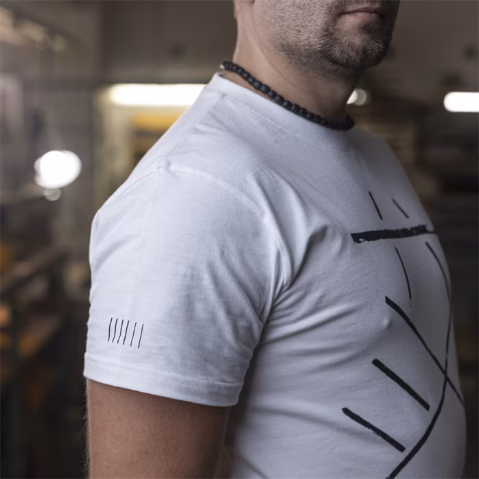 Furch White T-shirt print bracing L - Póló