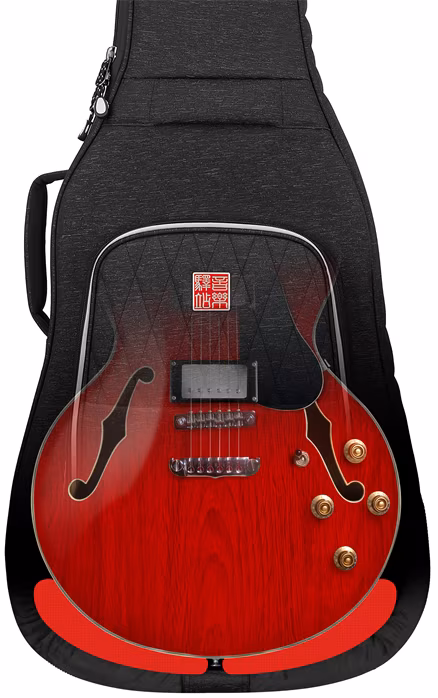 Music Area TANG30 335 Semi-Acoustic Guitar Case Black - Elektromos gitár puhatok