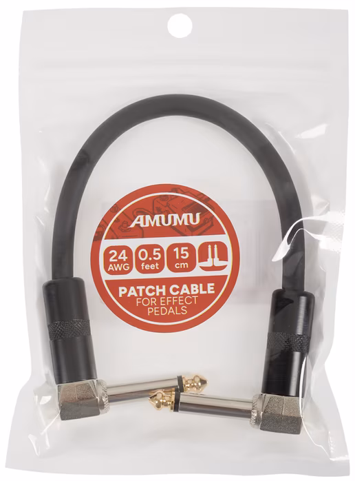 Amumu Patch Cable Black 15 cm - Összekötő kábel
