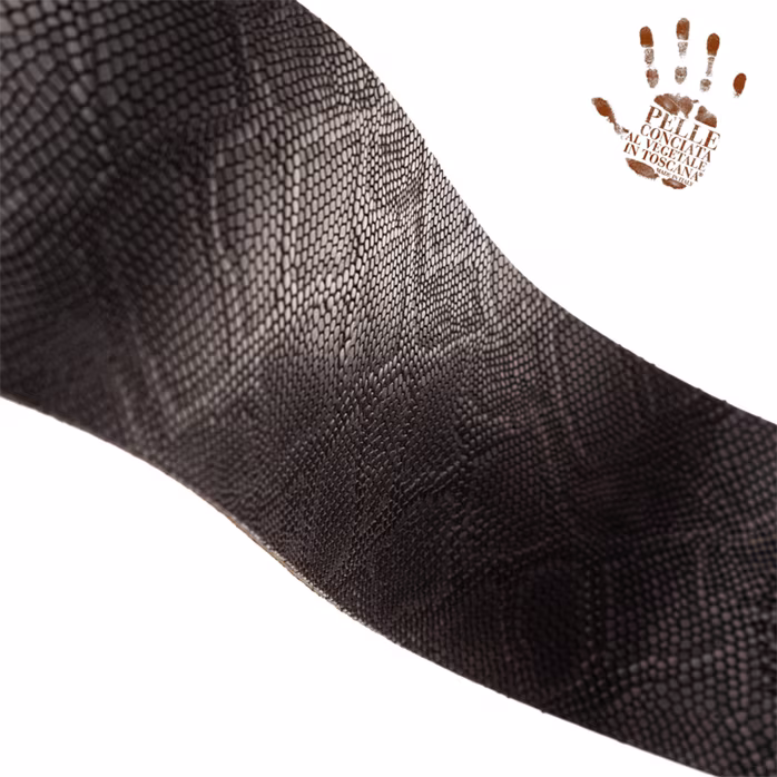 Magrabò Holes HC Embossed Snake Black 8 cm - Gitár hevederek