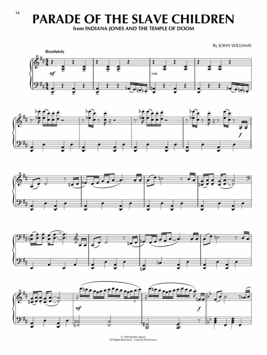 MS Indiana Jones Piano Solo Collection - Zongora kotta