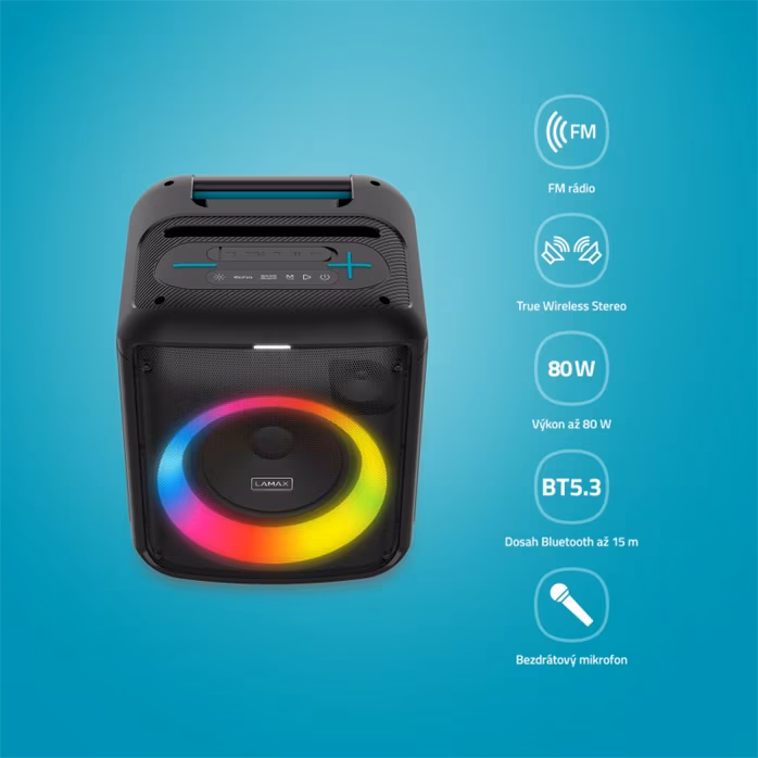 LAMAX PartyKing1 Play - Vezeték nélküli hordozható hangfal