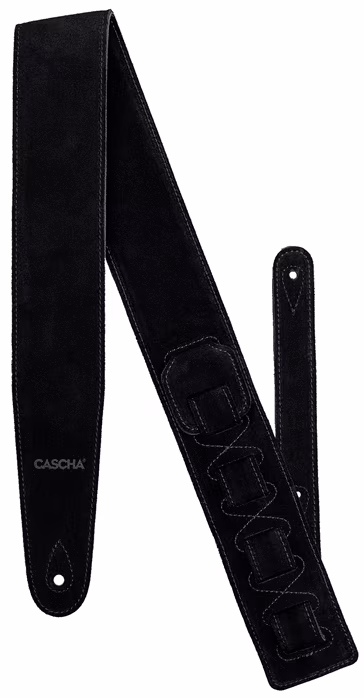 Cascha CGS-SL1 Guitar Strap Leather Standard Black - Gitár hevederek