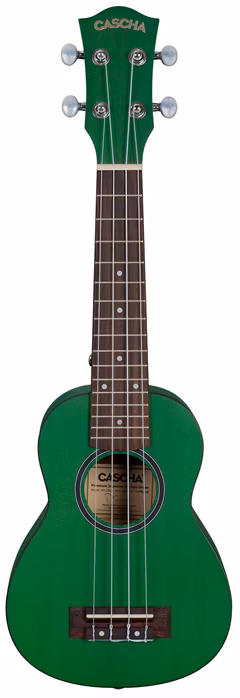 Cascha HH 2265L Soprano Mahogany LH Green - Balkezes akusztikus ukulelé