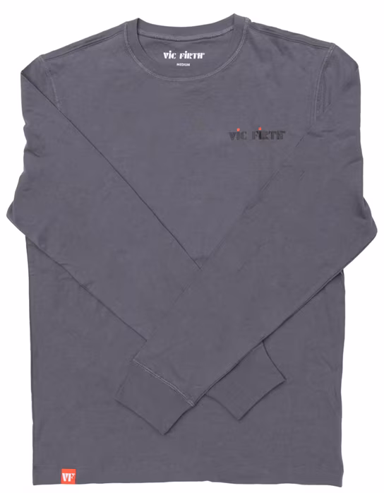 Vic Firth Long Sleeve Gray Tee 2X - Póló