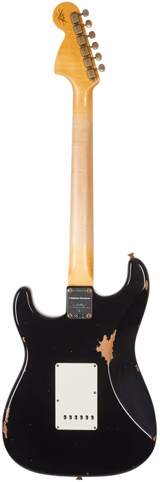 Fender Custom Shop 67 HSS Stratocaster Relic Aged Black - Elektromos gitár