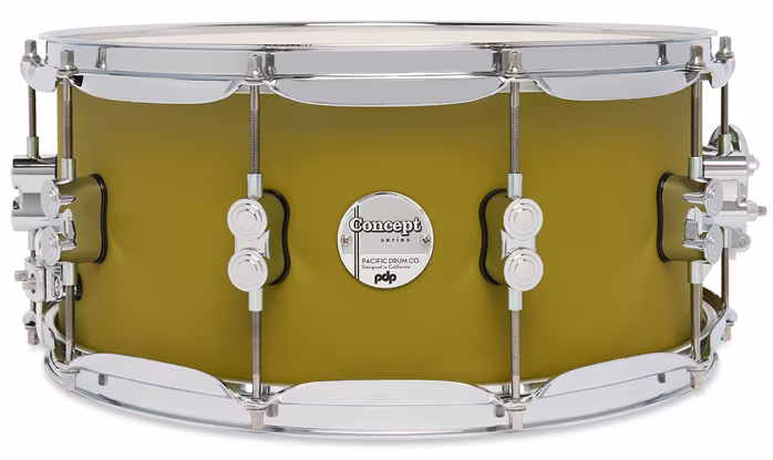 PDP 14" x 6,5" Concept Maple Satin Olive CR HW 6.5x14 - Pergődob