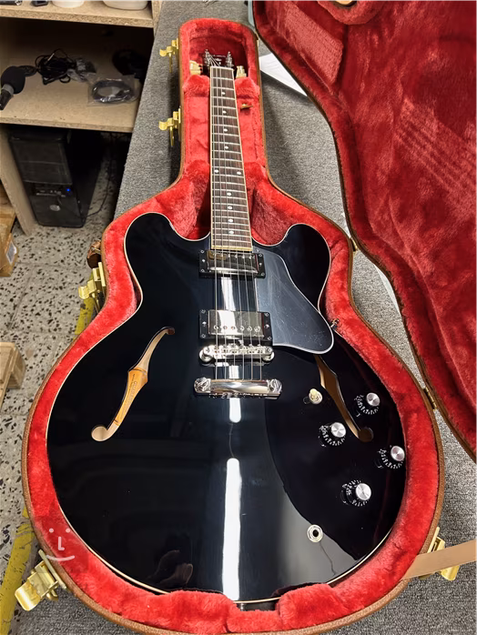 Gibson ES-335 Vintage Ebony  (kicsomagolt) - Szemiakusztikus gitár