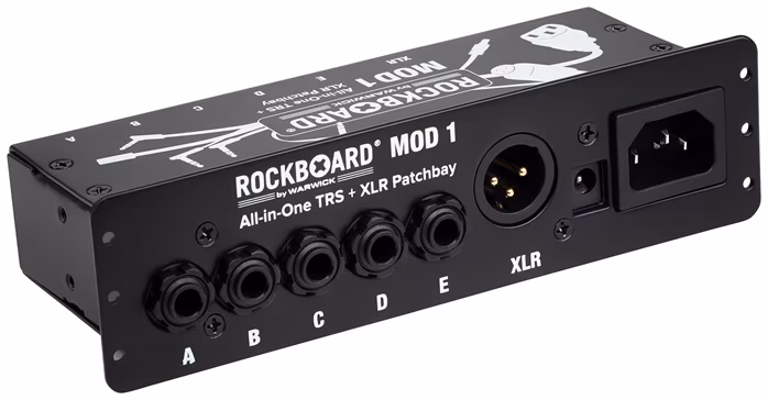 Rockboard MOD 1 V2 - All-in-One TRS & XLR, IEC & Barrel Patchbay - Patchbay
