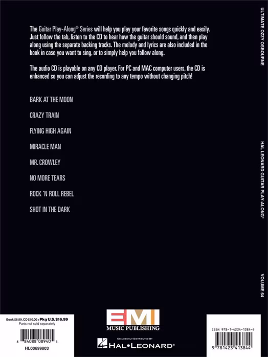 MS Ozzy Osbourne - Gitár kotta