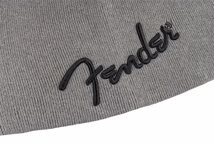 Fender Logo Beanie Charcoal Heather Gray One Size - Sapkák
