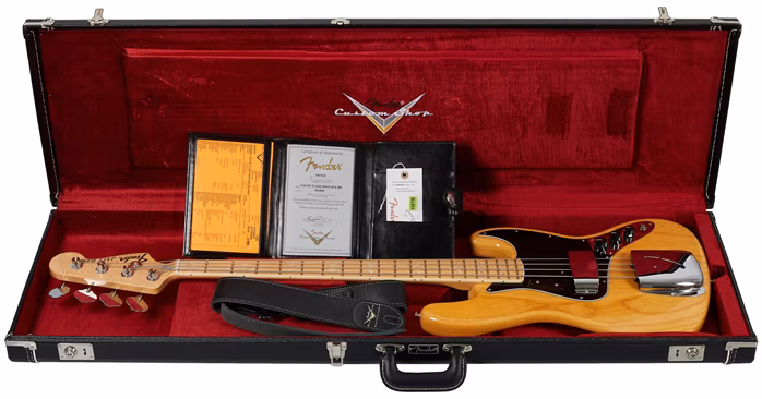 Fender Custom Shop 75 Jazz Bass NOS Aged Natural - Elektromos basszusgitár