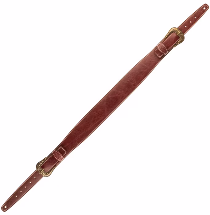 Magrabò Twin Buckle TS Aged Tosca 7 cm, Sun Brass Buckle - Gitár hevederek