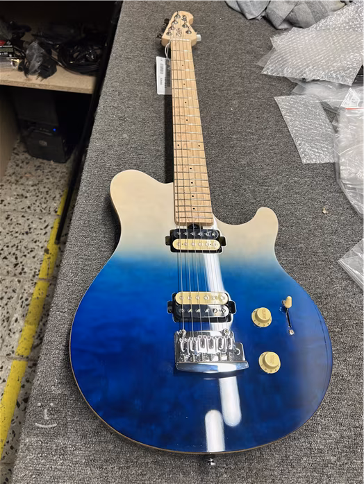 Sterling by Music Man AX3QM Spectrum Blue (sérült) - Elektromos gitár