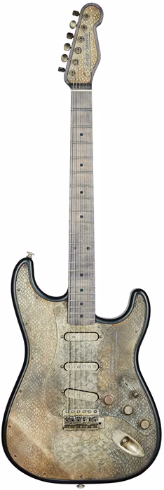 James Trussart 2010 Steel O Matic Antique Silver Snakeskin - Elektromos gitár