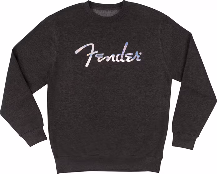 Fender Galaxy Logo Crewneck Sweatshirt Charcoal Heather L - Pulóver