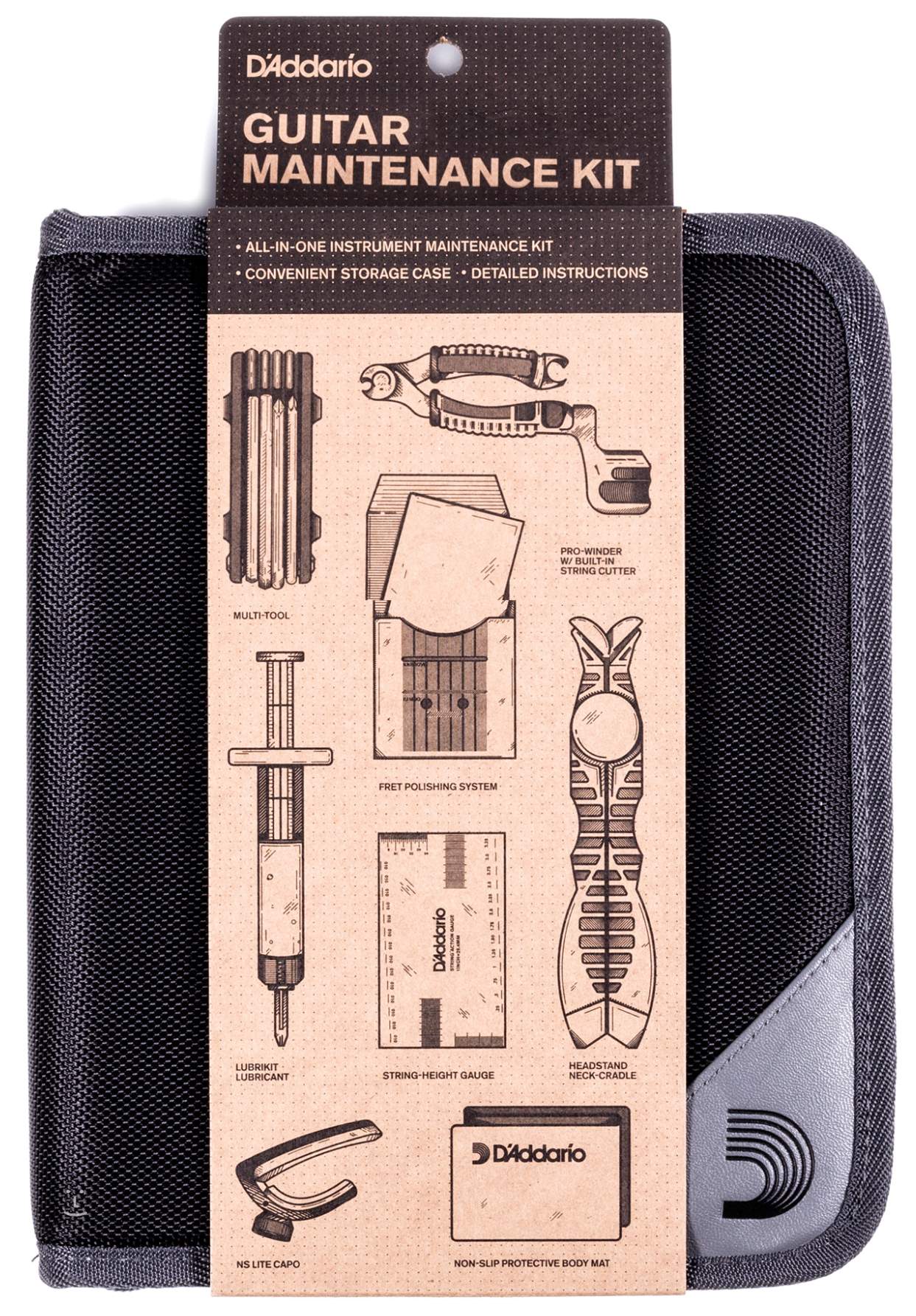 D'ADDARIO Guitar Maintenance Kit Univerzális eszköz