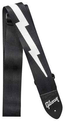 GIBSON The Lightning Bolt Seatbelt Red Strap Guitar Strap | Kytary.ie