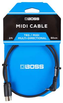 RockBoard Flat TRS to MIDI Cable, TRS-MIDI Type A - 60 cm « Câble MIDI