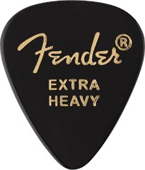 Fender 351 Shape Picks, Extra Heavy, Black