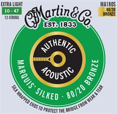 Martin Authentic Marquis 80/20 Bronze 12-String Extra Light - 12-String Guitar Strings