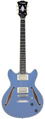 D'Angelico Tour Collection Mini DC Double Cutaway Stop-Bar Tailpie CE Slate Blue