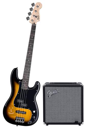 squier bronco bass black