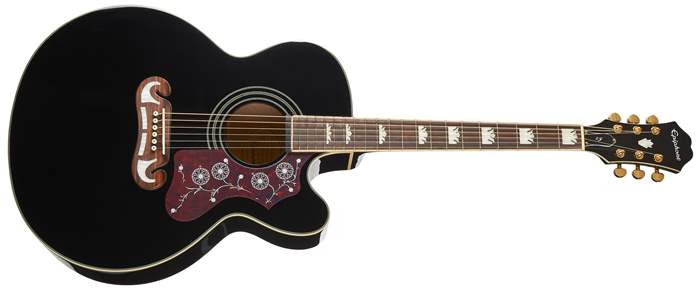 EPIPHONE EJ-200 SCE BK Electro-Acoustic Guitar | Kytary.ie