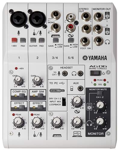 YAMAHA AG06 USB Audio Interface | Kytary.ie