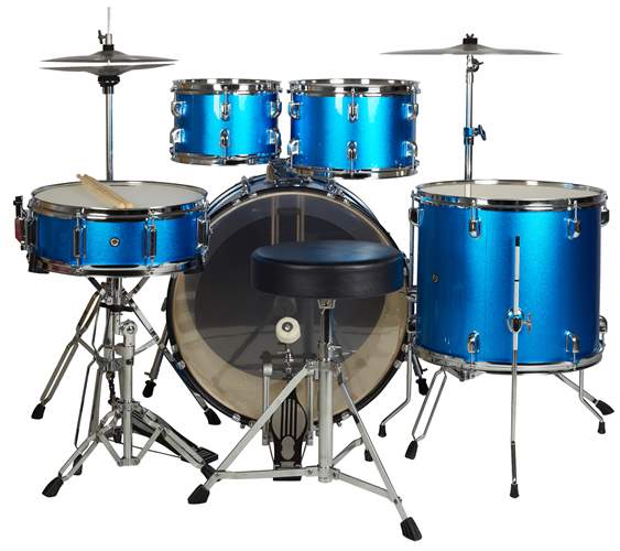 TORNADO Studio Set Blue Candy Paper Drum Kit with Cymbals | Kytary.ie