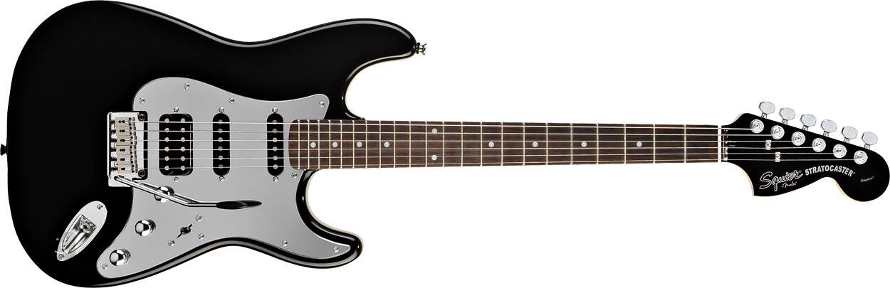FENDER SQUIER Standard Stratocaster HSS LRL Black and Chrome (used