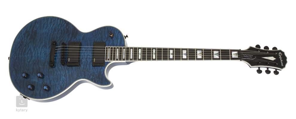 epiphone prophecy les paul custom plus ex midnight sapphire