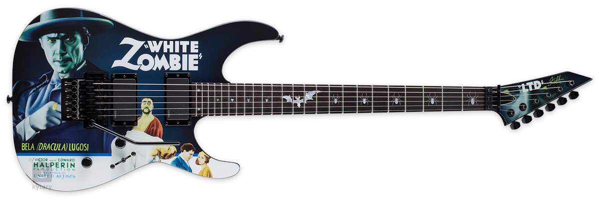 ESP LTD Kirk Hammett White Zombie Graphic Electric Guitar