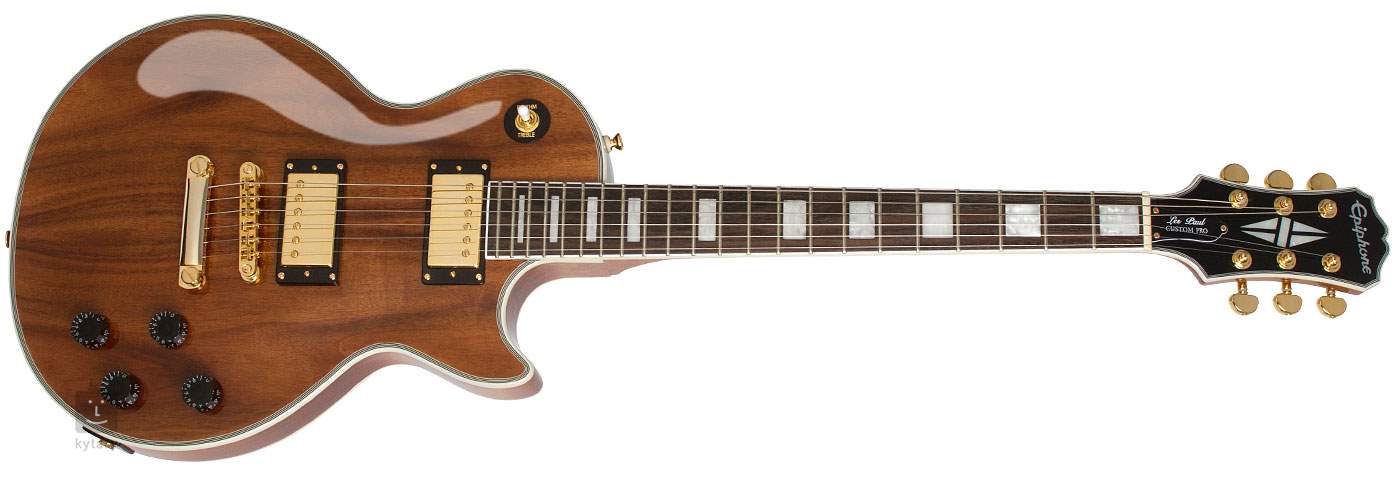 epiphone les paul custom pro koa electric guitar