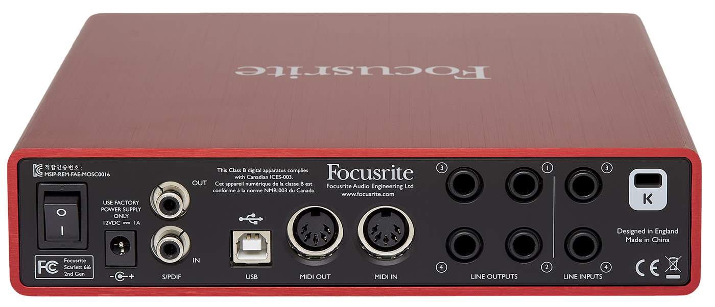 FOCUSRITE Scarlett 6i6 2nd Gen USB Audio Interface | Kytary.ie