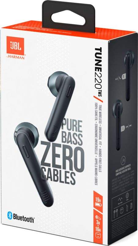 JBL Tune 220TWS Black In Ear Headphones Kytary.ie