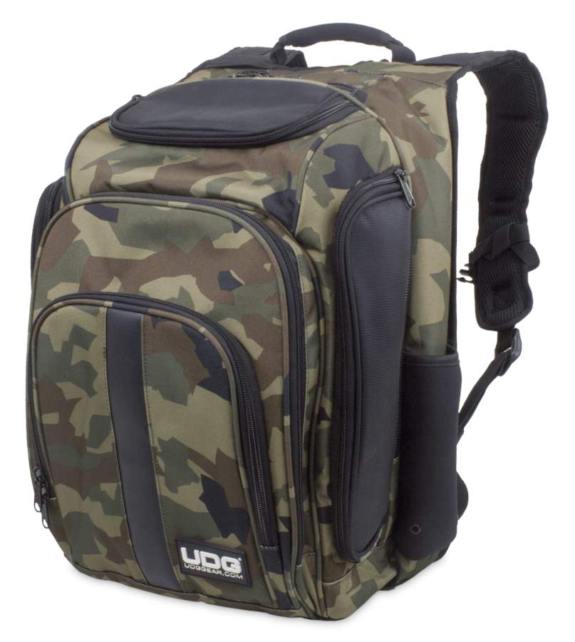 black camouflage backpack