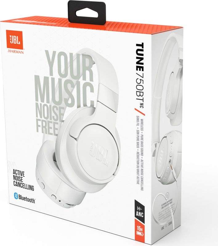 Turbulens flicker Instrument JBL Tune 750BTNC White Headphones