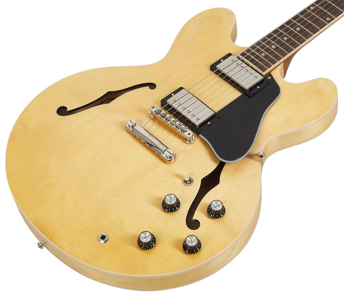 GIBSON ES 335 Satin Vintage Natural Semi Acoustic Guitar Kytary.ie