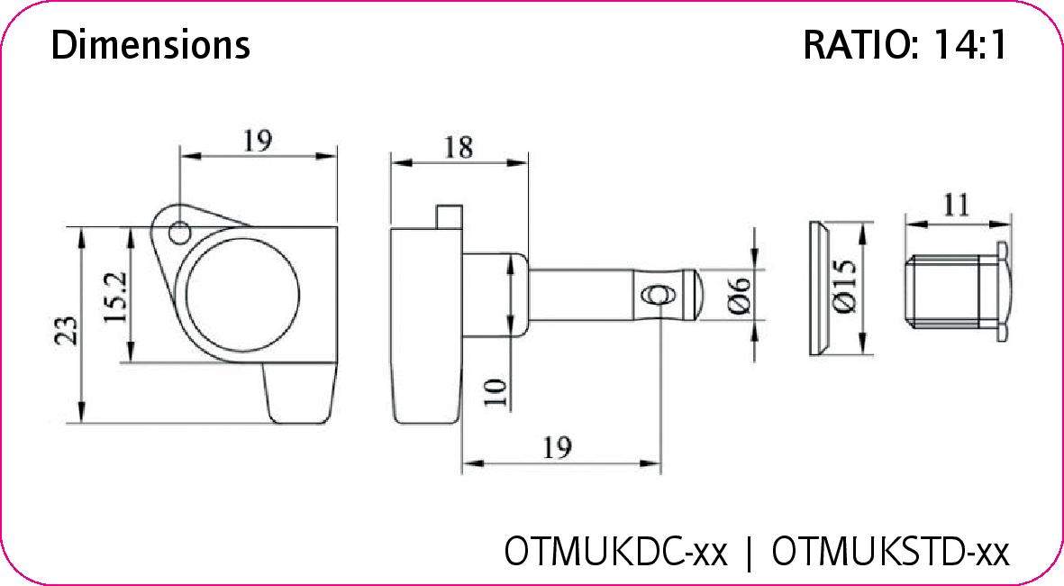 Ortega Otmukdc Gb Ukulele Tuning Machine