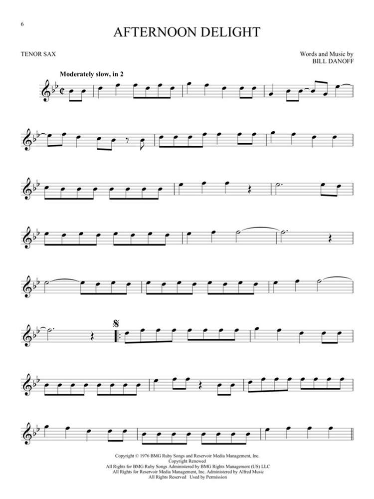 MS 101 Popular Songs: Tenor Sax Saxophone Sheet Music
