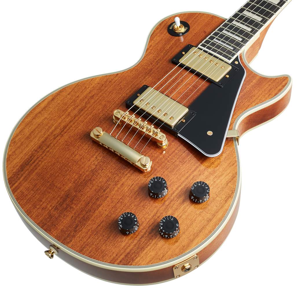 Epiphone les paul custom on sale koa electric guitar natural