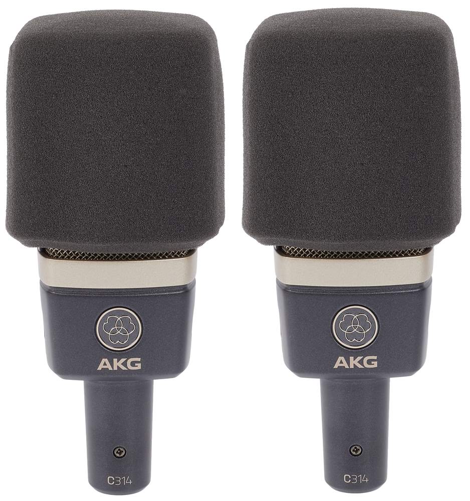 AKG C314 matched pair (opened) Condenser Microphone: Stereo Pair ...